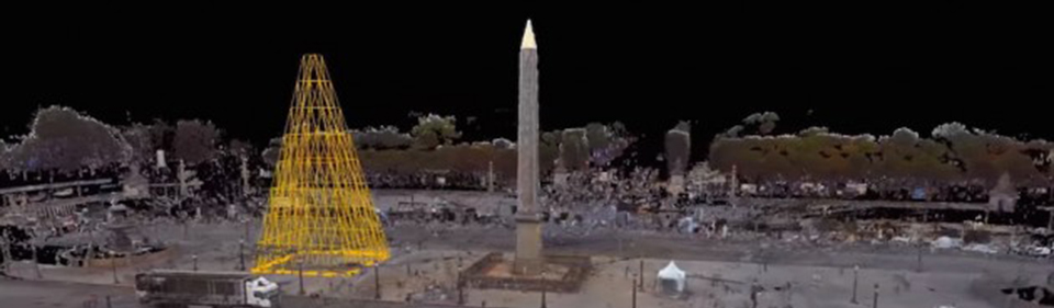 Spécial COP21 : Qualiconsult contrôle une pyramide de lumière place de la Concorde