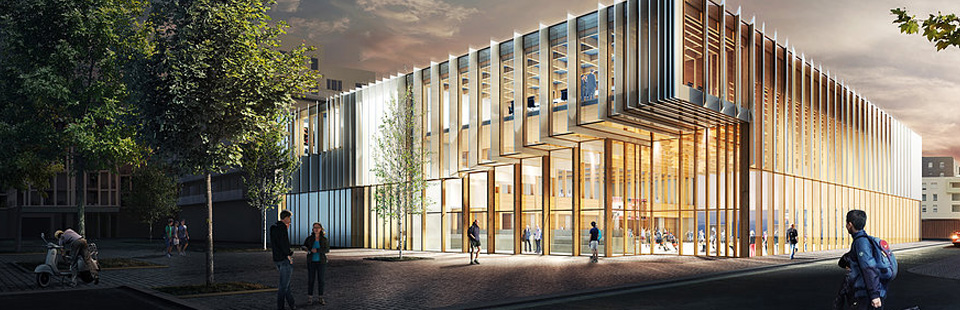 Gymnase du Bon lait : Une construction innovante en bois paille au cœur de Lyon
