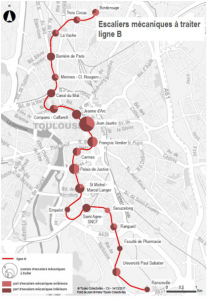 image Plan métro B Toulousain