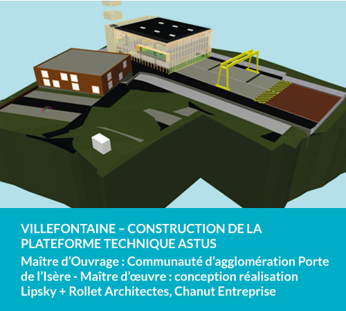 Villefontaine - construction de la plateforme technique ASTUS